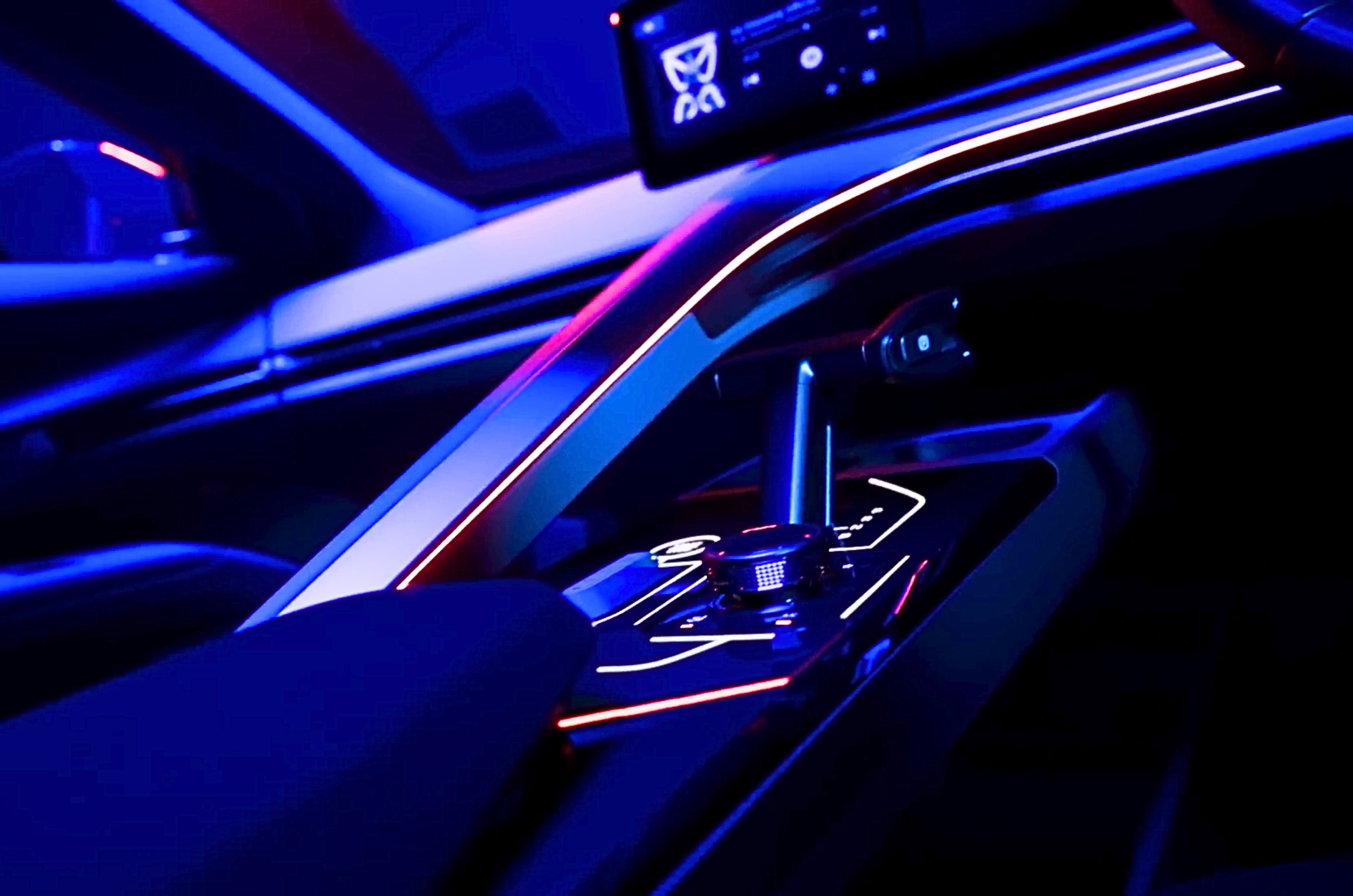 Mahindra BE 6e interior centre console Mahindra BE 6e interior centre console